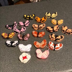Colorful Crochet Butterfly Set